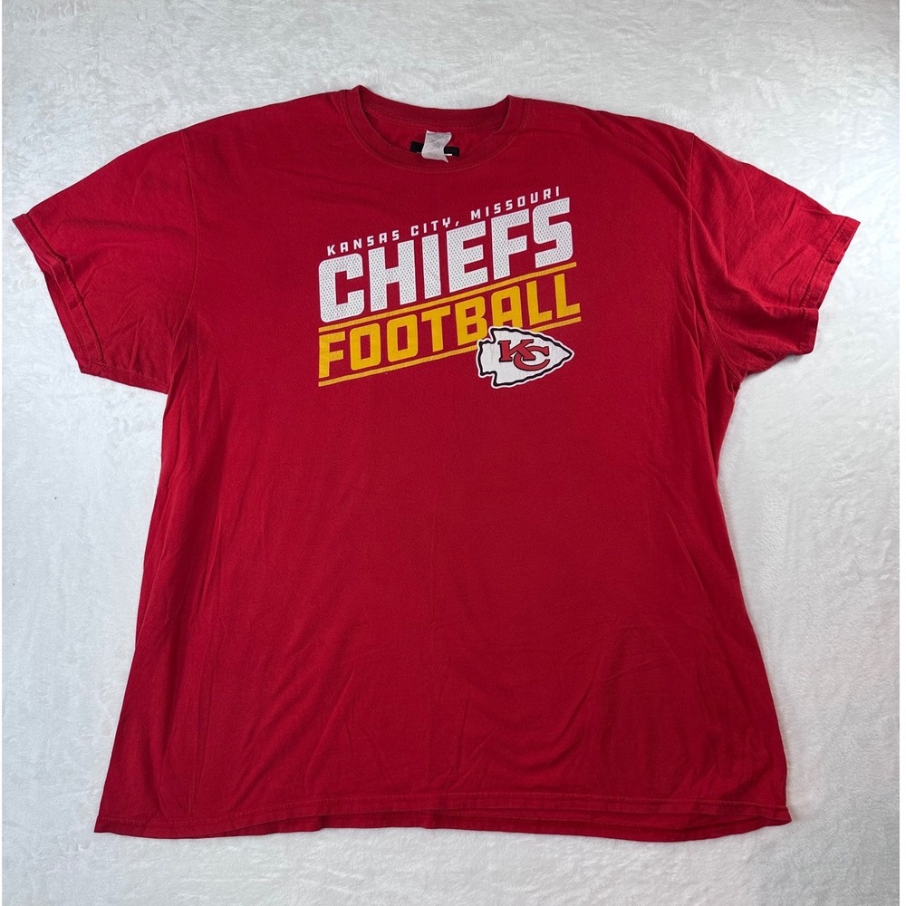 NFL Team Apparel Kansas City Chiefs‎ Football T-Shirt Red Mens 2XL Graphic Tee